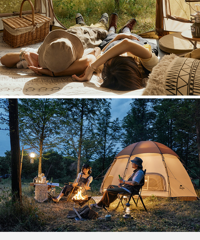 Cheap Goat Tents  Outdoor Camping Octagonal Tent Multi Window Ventilation Mushroom Type Camping Tent MG NH22ZP012   